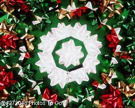 Christmas bows kaleidoscope pattern