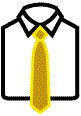 Shirt and yellow tie